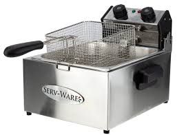 Serv‐Ware EF‐06L Fryer, electric, countertop, single fry pot, 10‐1/2&quot;W x 18‐7/64&quot;D x 13‐ 3/8&quot;H, 1.5 gal. (6 liter) oil capacity, 140°F to 375°F temperature range, over heat protection, thermostatic co
