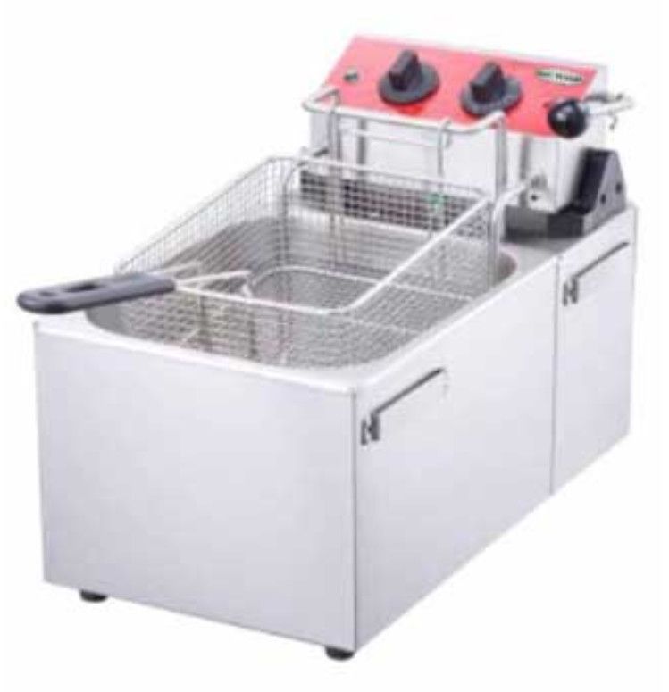 Serv‐Ware EF‐06L Fryer, electric, countertop, single fry pot, 10‐1/2&quot;W x 18‐7/64&quot;D x 13‐ 3/8&quot;H, 1.5 gal. (6 liter) oil capacity, 140°F to 375°F temperature range, over heat protection, thermostatic co