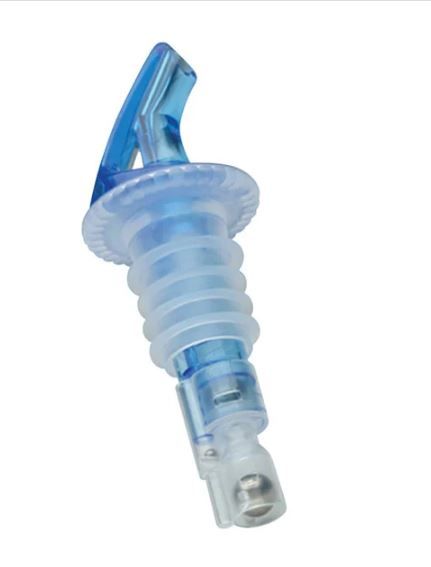 Precision Pours 100 BL 1 oz. Ocean Blue Measured Liquor Pourer - 12/Pack