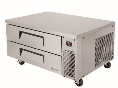 Turbo Air TCBE-48SDR-N Super Deluxe Chef Base Refrigerator, 47-5/8&quot;W x 32&quot;D x 20-1/4&quot;H, 7.52 cu. ft., side mounted self-contained refrigeration system, self-cleaning condenser device, (2) durable draw