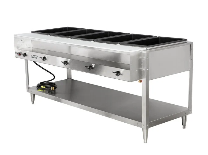 Vollrath 38005 ServeWell Electric Five Pan Hot Food Table 120V - Sealed Well