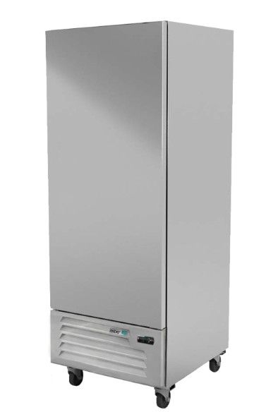 Asber ARR-17 Refrigerator, reach-in, one-section, 17 cu. ft. capacity, bottom mount self-contained refrigeration, (1) solid field reversible door, digital control, temperature range 32 °F to 38 °F