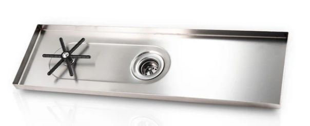 EspressoParts Bar Glass Rinser For Sink, stainless, 7X24&quot;