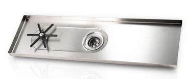 EspressoParts Bar Glass Rinser For Sink, stainless, 7X24"