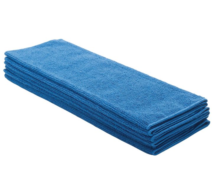 Winco BTM-16B Bar/Kitchen Towel Set, 16&quot; x 16&quot;, square, blue, microfiber (6 each per pack)