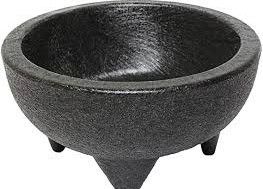 Thunder Group PLMJ004BK  Molcajete Salsa Bowl, 4 oz., 4" x 4" x 1-5/8", plastic, black- 4 pk