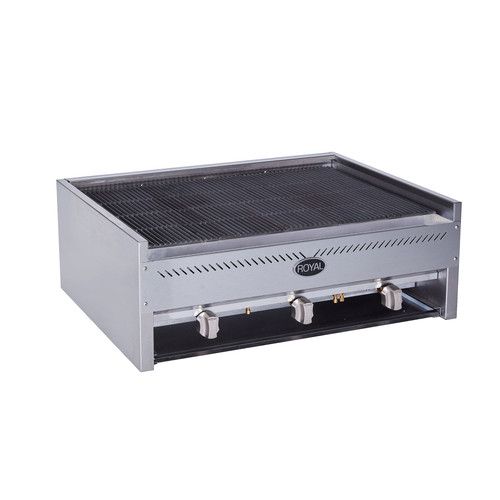 Royal Range RCB-36 Heavy Duty Charbroiler, Gas, Countertop, 36", Lava Rock