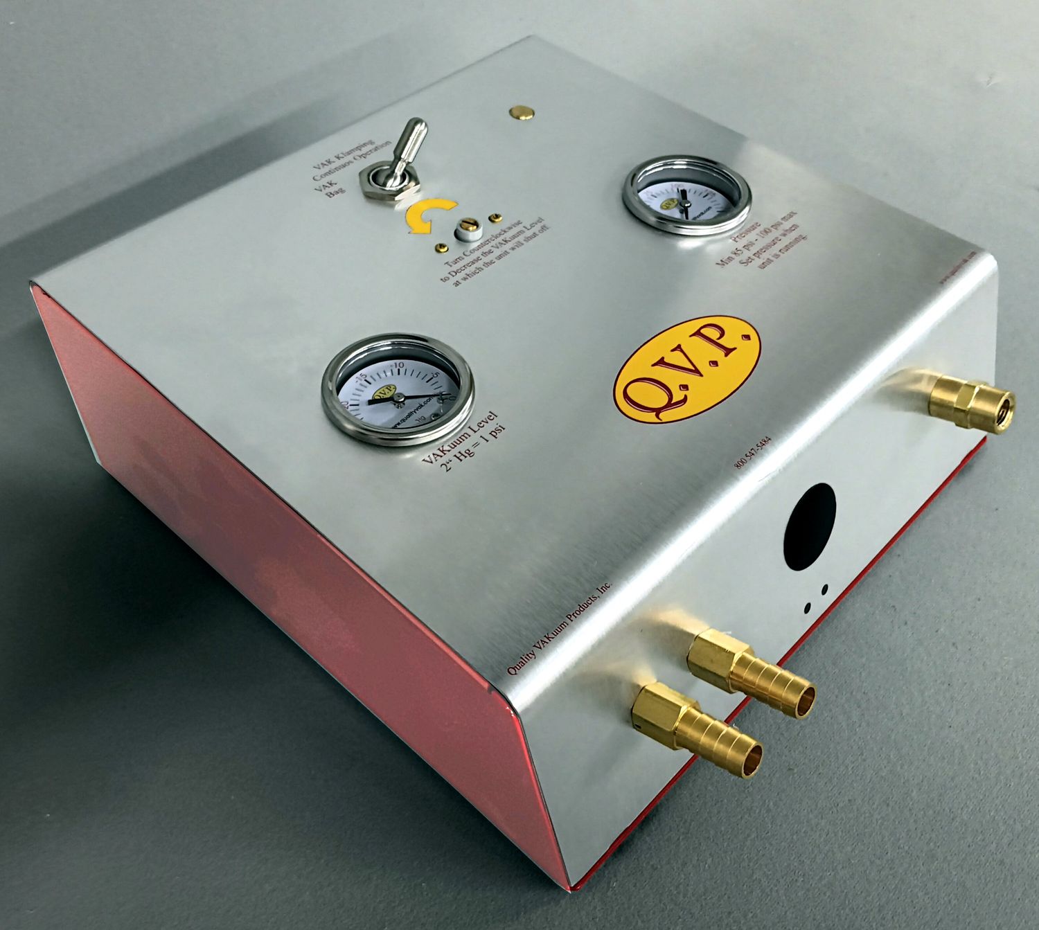 Quality VAKuum Products' NU10 regulated air-powered vacuum pump delivers 10 CFM of vacuum flow.