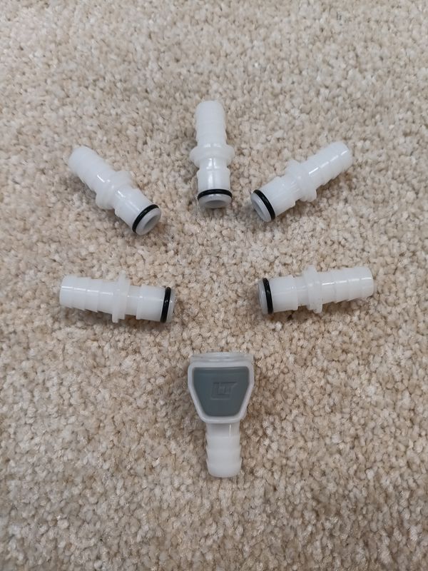 Clamping Quick Disconnect Set 1 Female + 5 Male Quick Disconnect Fittings (QD1)