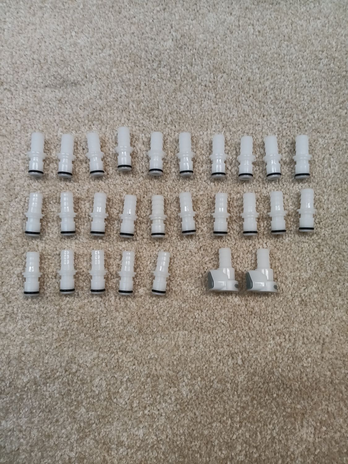 Clamping Quick Disconnects 2 Female, 25 Male for 3/8" ID Vacuum Tubing (QD25)