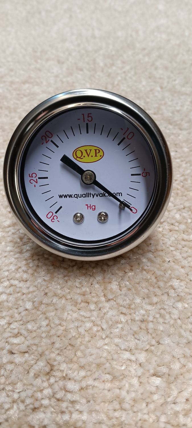 Replacement Vacuum Gauge – 2" Diameter, 0 to -30 in Hg, for Standalone or Panel-Mounted Use (VG2)