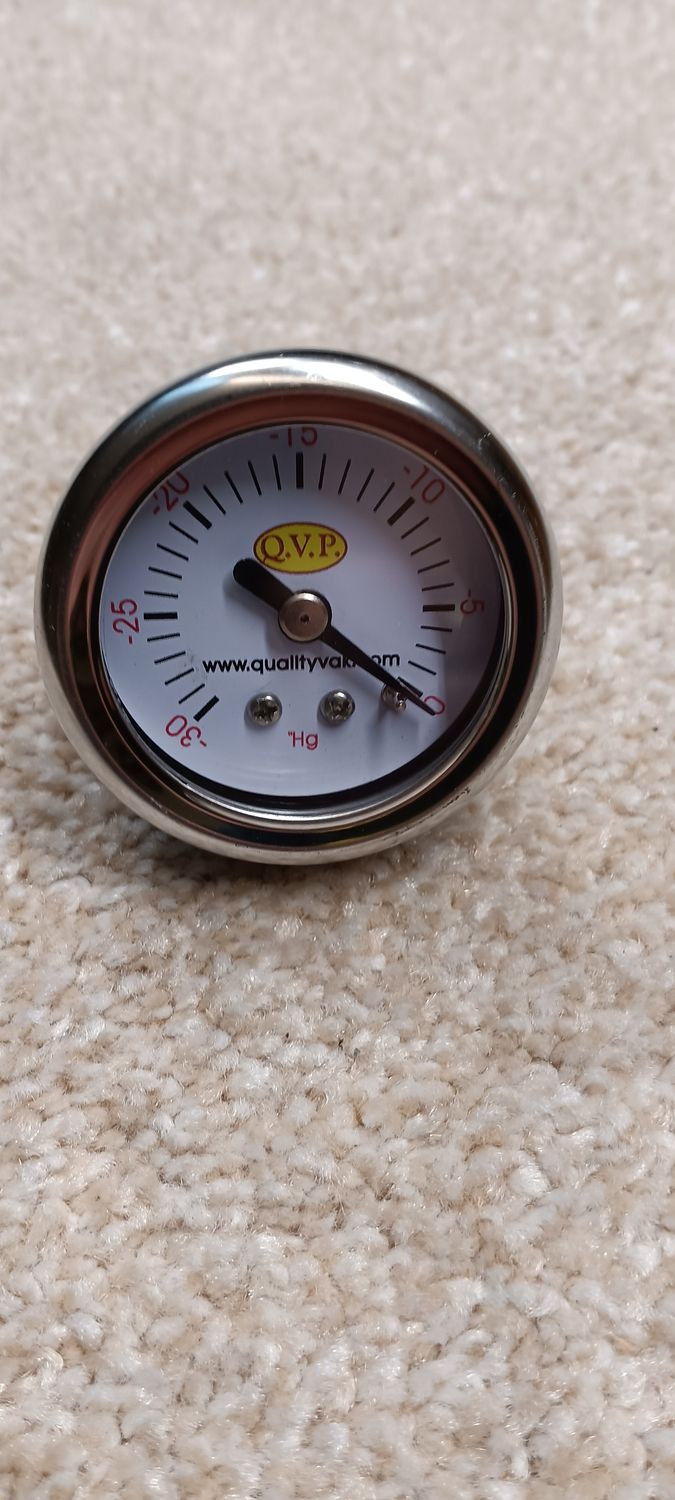 1.5" Diameter Panel Mount Replacement Vacuum Gauge 0-30" HG with 1/8" NPT (VG1.5)