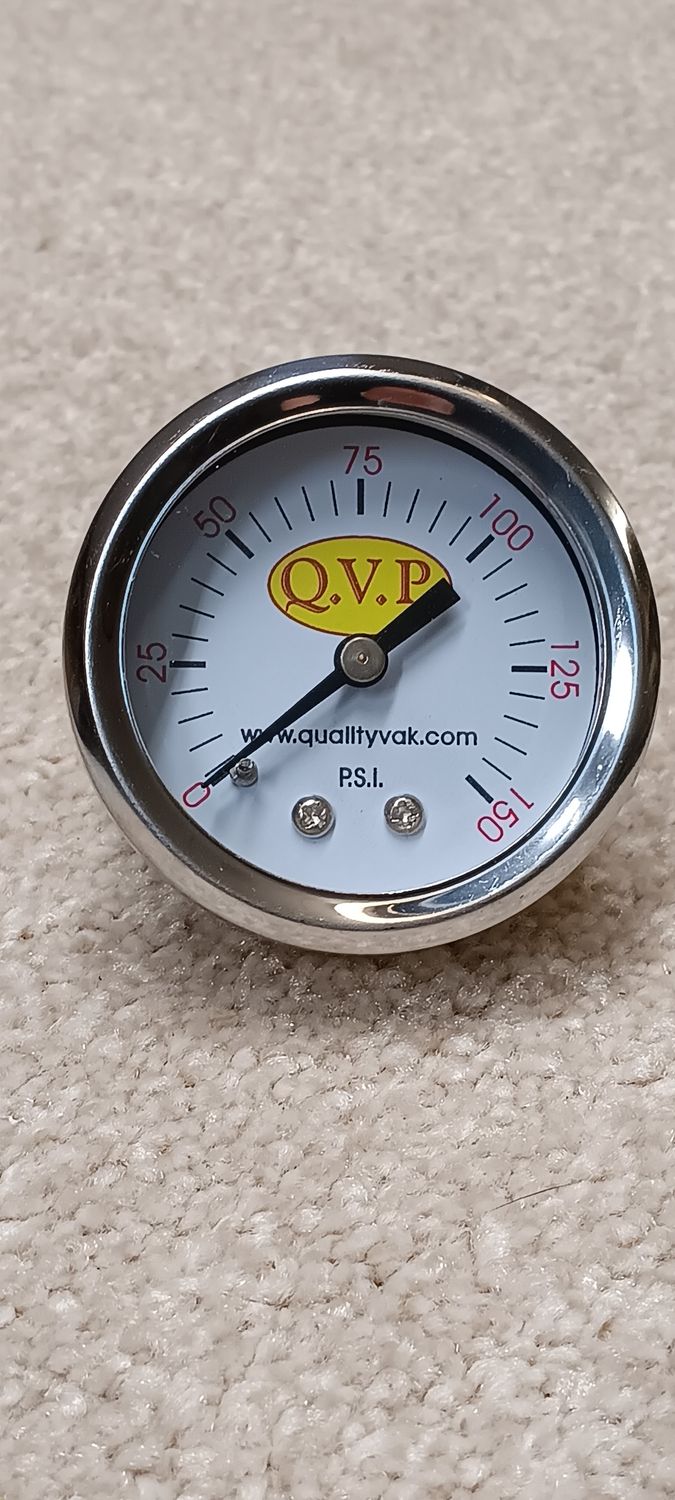 Panel-Mounted Pressure Gauge – 2" Diameter, 0–160 PSI with Chrome Bezel (PG2)