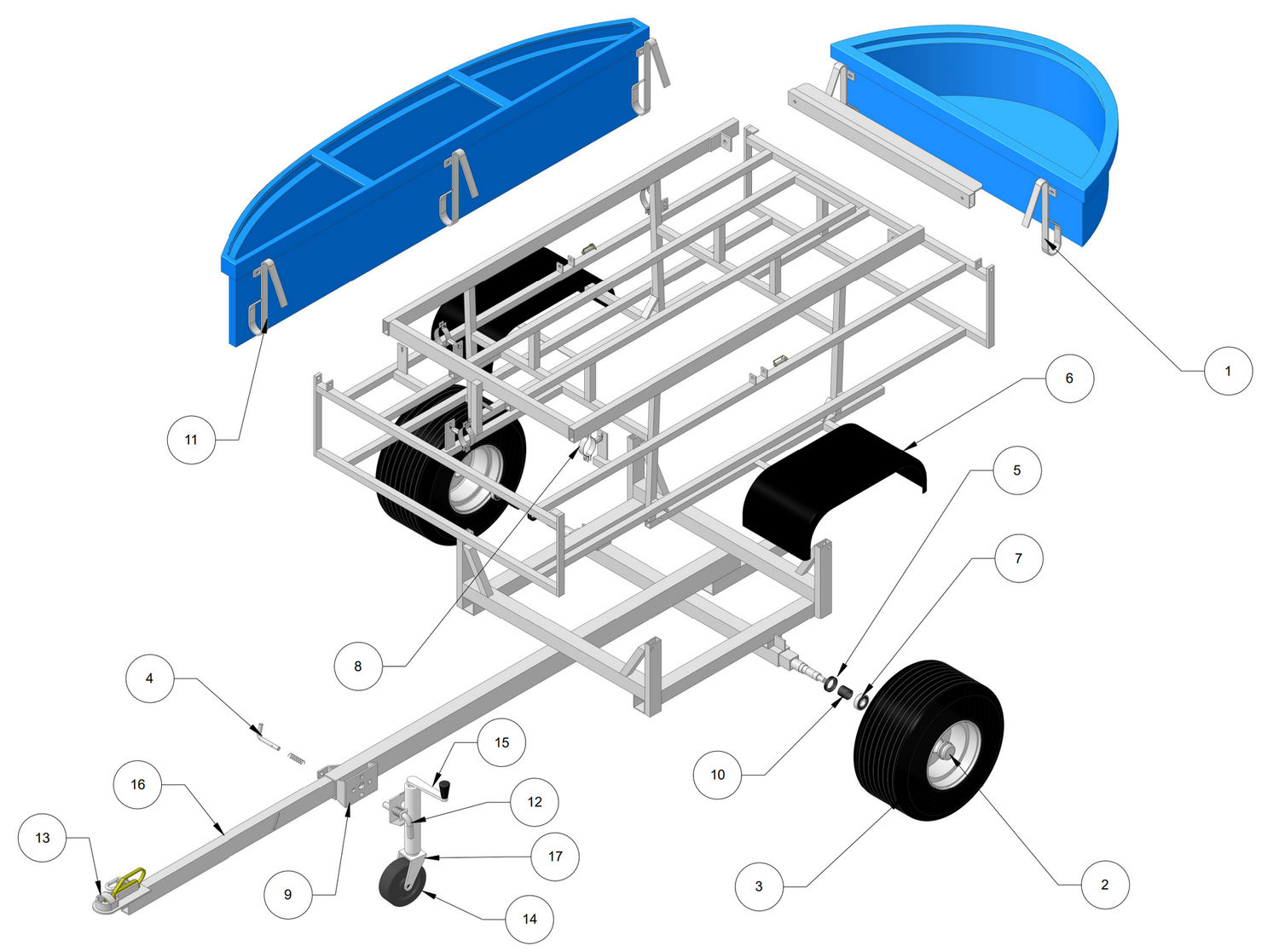 Short Swivel Type Jockey Wheel