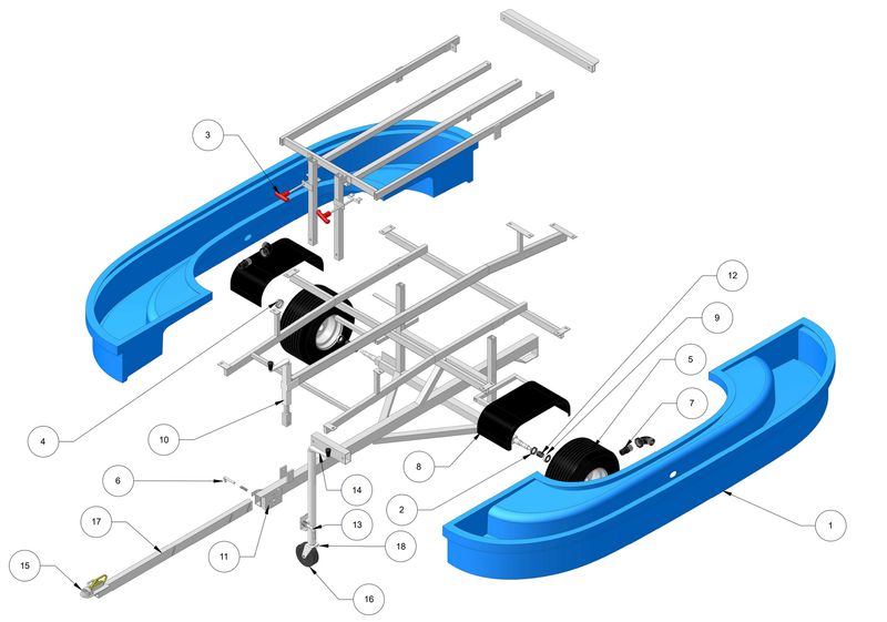 OT25 - Stallion Blue Side Trough to suit OT50