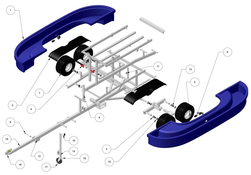 Midnight Blue Side Trough to suit OTM50