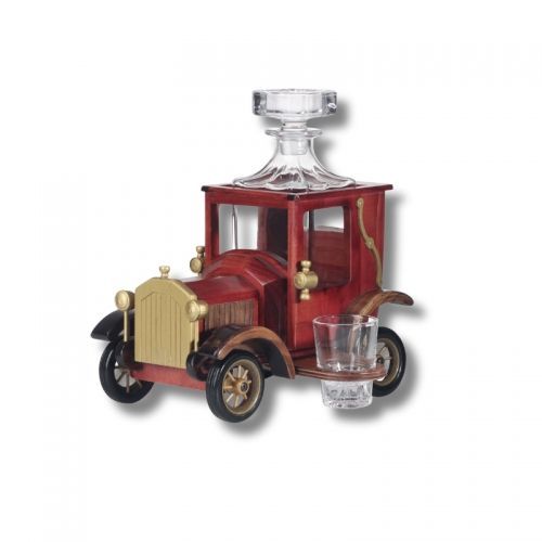 Vintage Car Decanter Set - Dark Brown