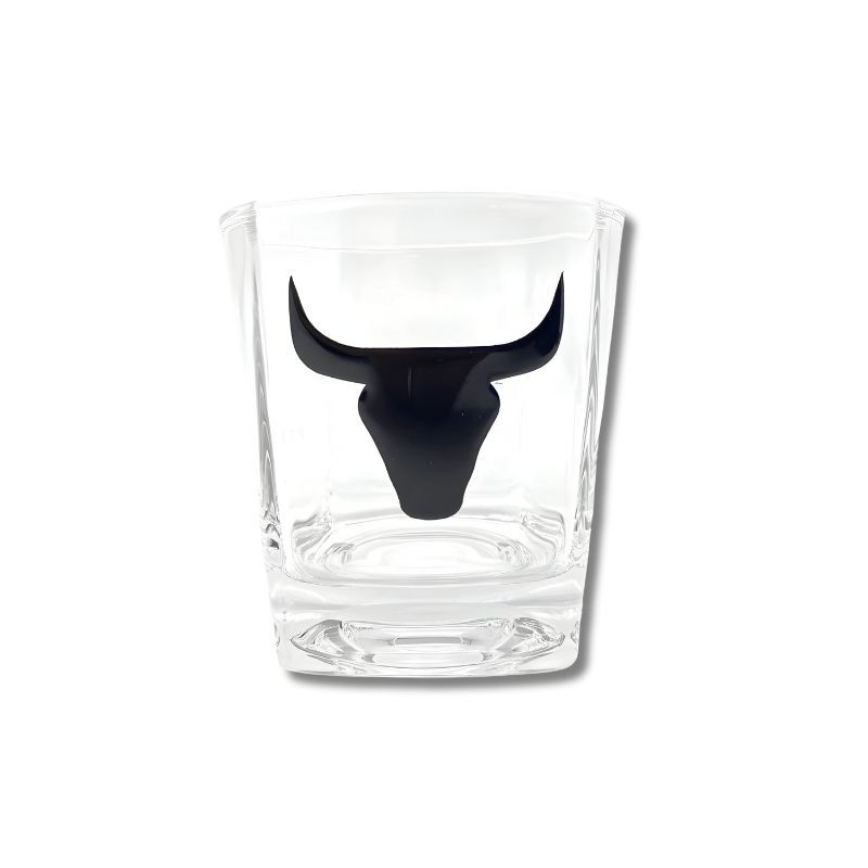 Armada Glass Tumbler with Longhorn Plaque