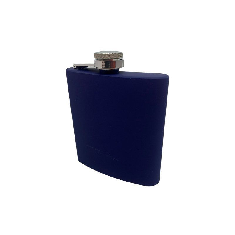 Blue Soft Touch Hipflask