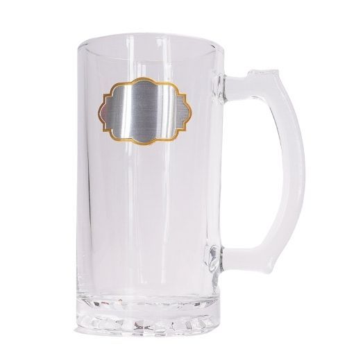Glass Stein with 2 Tone Plaque