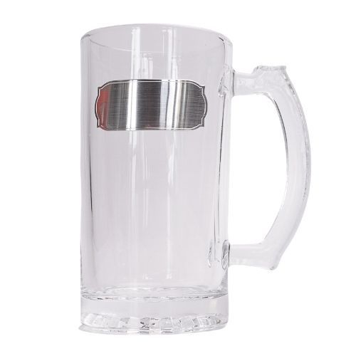 Glass Stein with Plaque