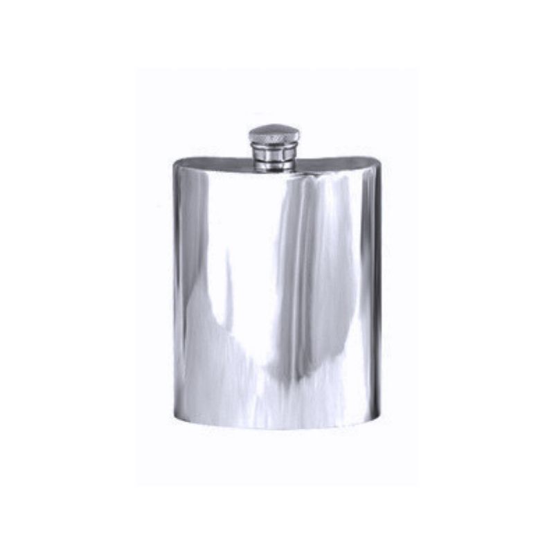 British Pewter Plain 6oz Hipflask