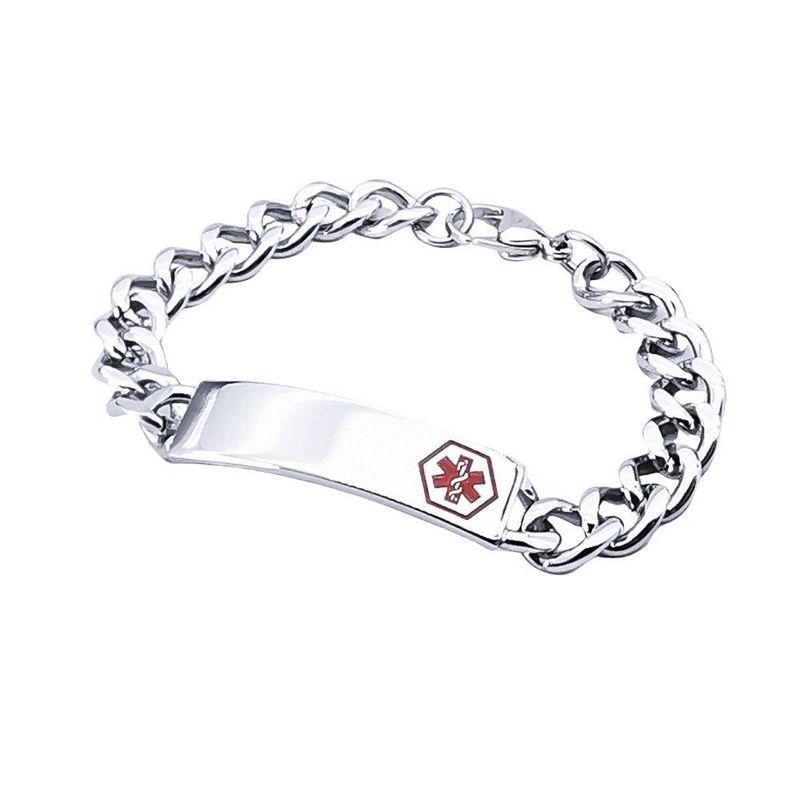 Medic ID Stainless Steel 21cm Bracelet