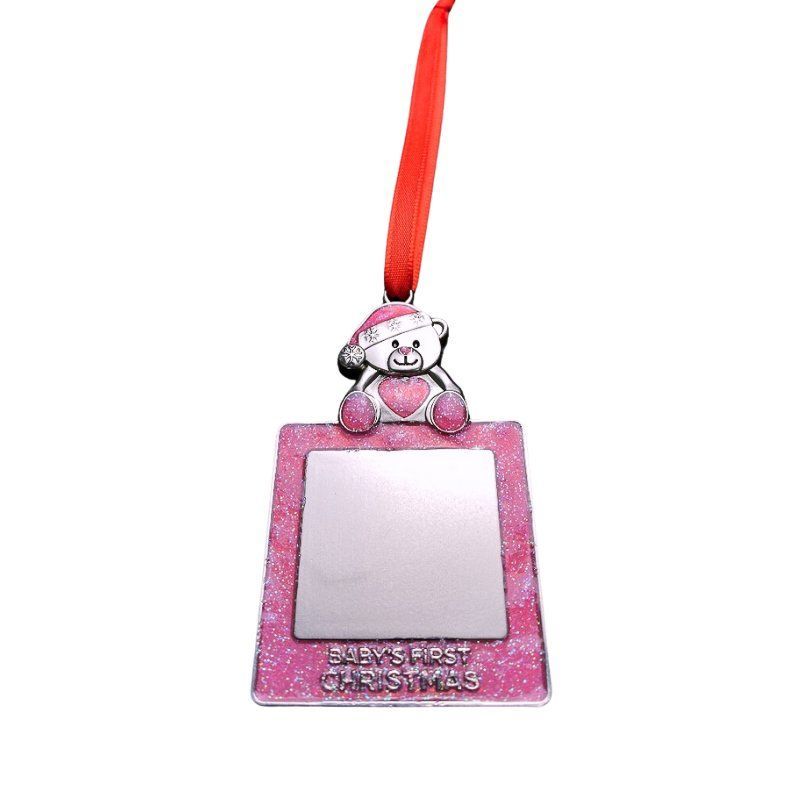Christmas Ornament - Baby's First Christmas Pink