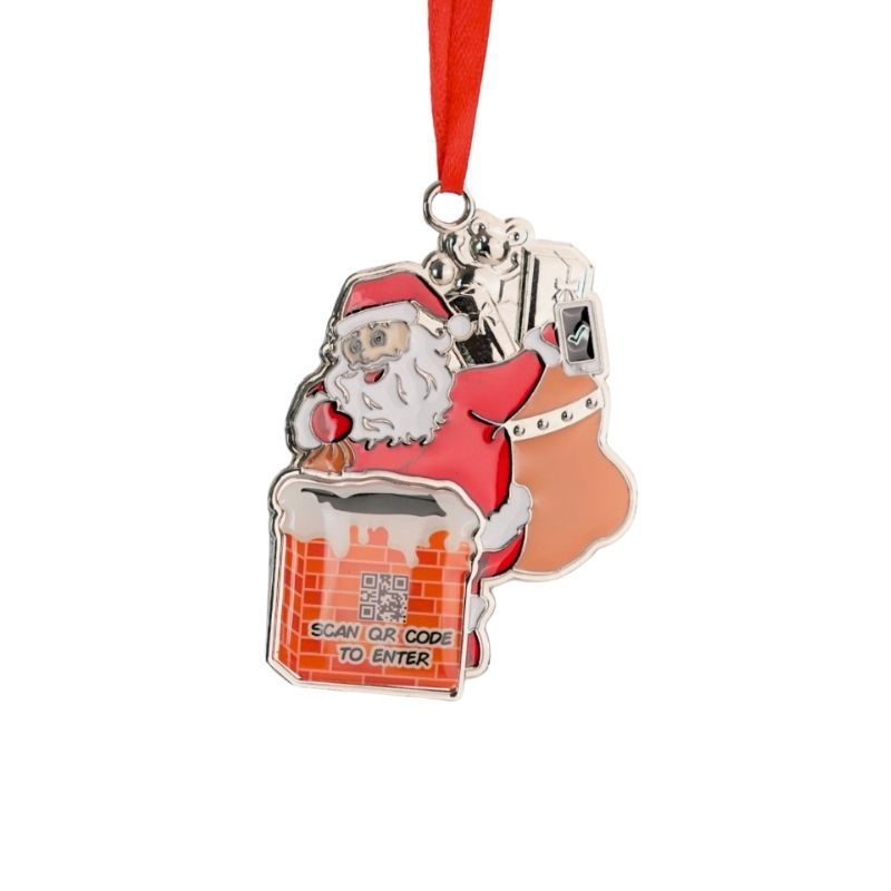 Christmas Ornament - QR Code Santa