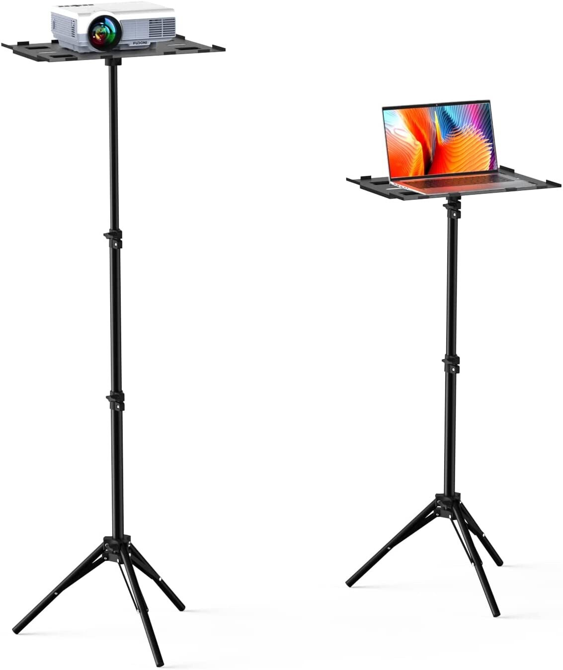 Projector Stand Tripod from 14.5&#39;&#39; to 39.4&#39;&#39;, Laptop Tripod Stand Height Adjustable for Home Cinema, Office