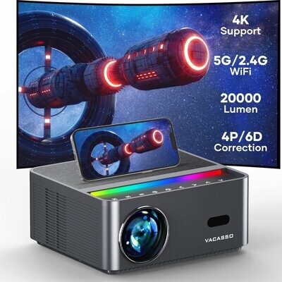 VACASSO Projector with 5G Wifi and Bluetooth