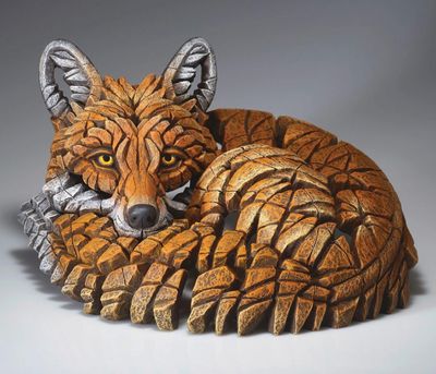 Edge Sculpture Curled up Fox