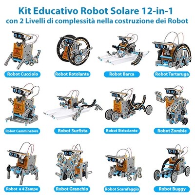 STEM – Kit Educativo Robot Solare 12-in-1