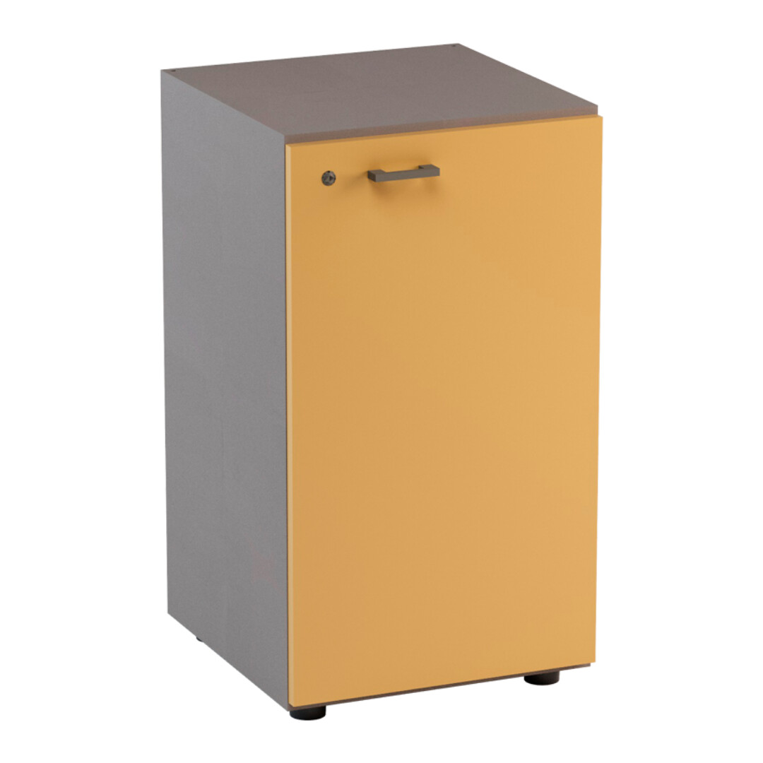 Libreria bassa ante legno destra con serratura 2 colori