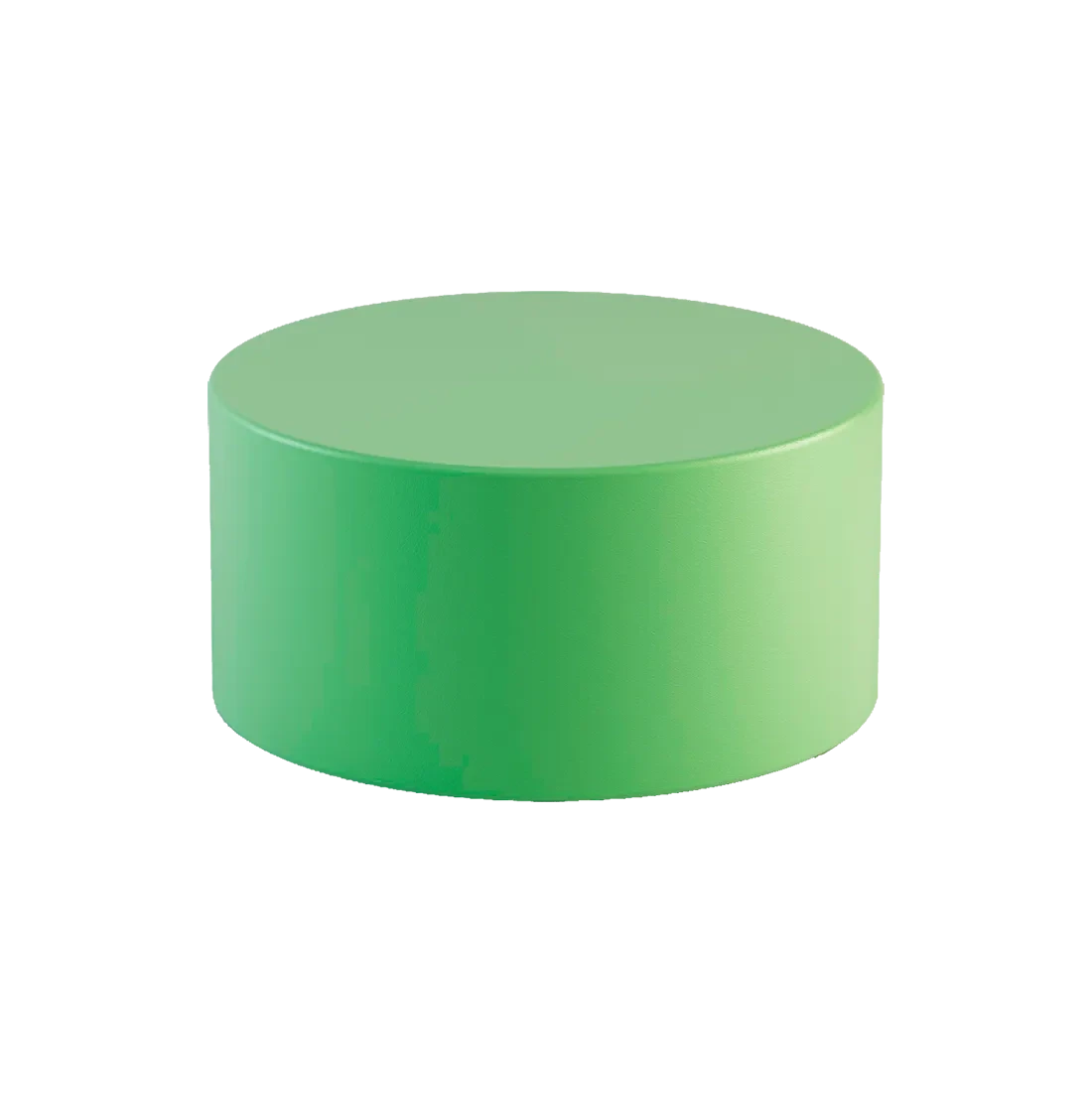 Pouf tondo imbottito, rivestito in similpelle colorata 80 Ø x 32 h