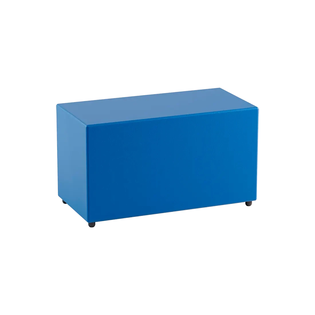 Pouf rettangolare imbottito, rivestito in similpelle colorata 80*40