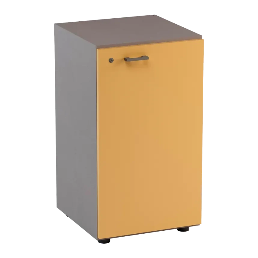 Libreria bassa ante legno destra con serratura 4 colori