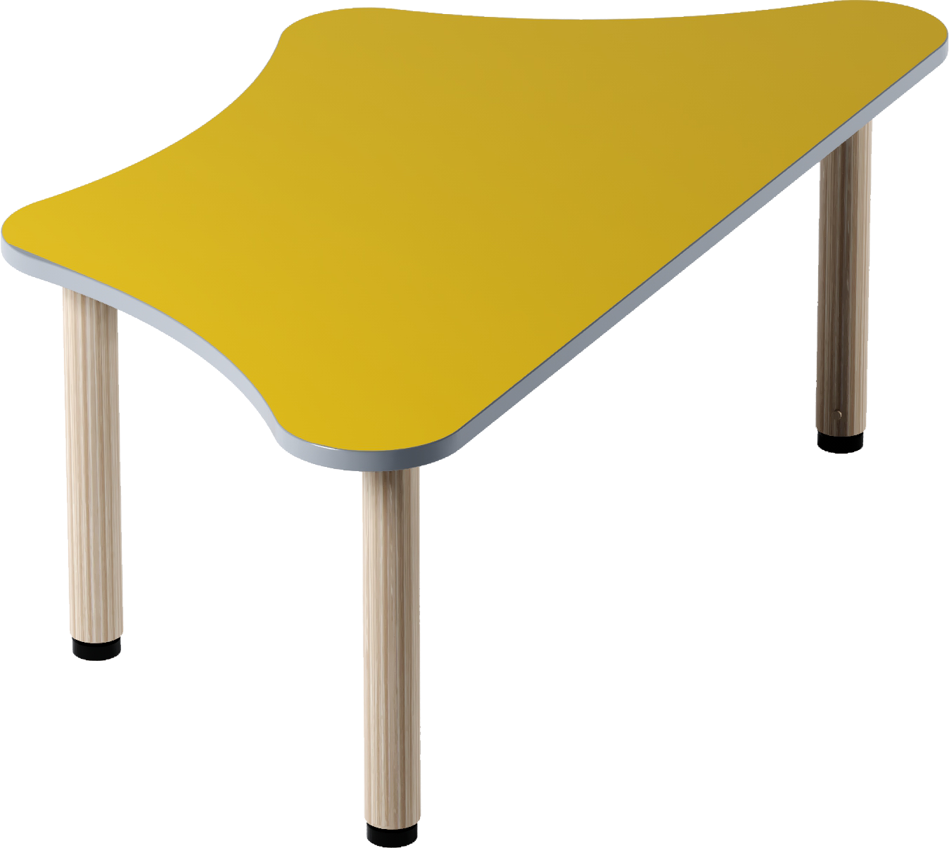 Tavolo Aries piano trapezio lati curvi