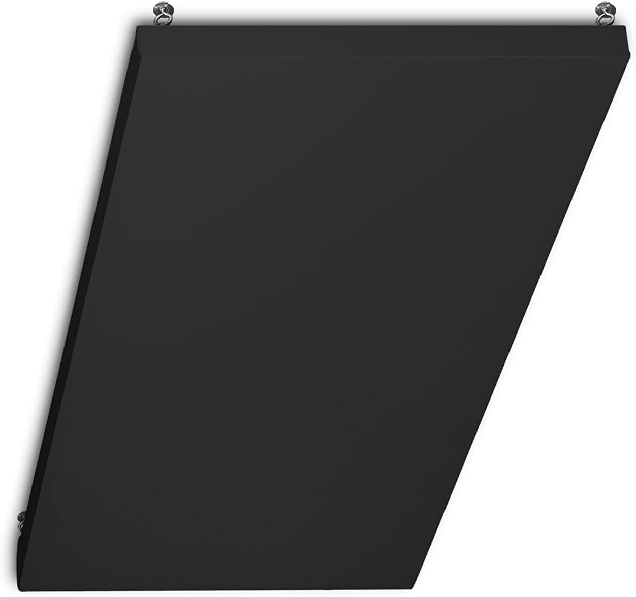 ROSTAGNO Pannello fonoassorbente 50x100x6 cm IGNIFUGO marcatura CE, rifinito in tessuto. Posizionamento a soffitto in sospensione con ganci a S di acciaio. (GRIGIO)