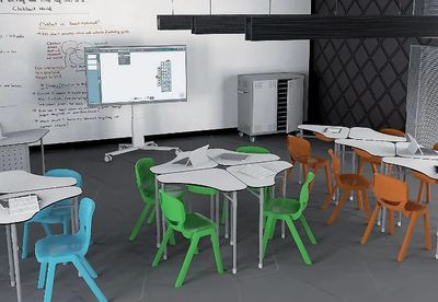 Kit ad Isola di tavoli e Sedie per Laboratori scolastici