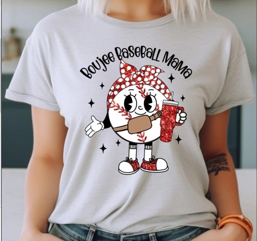 Boujee Baseball Mom T Shirt