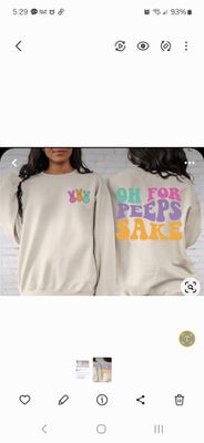 Womens Easter Shirt &quot;For Peeps Sake&quot; 