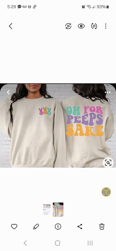 Womens Easter Shirt &quot;For Peeps Sake&quot; 