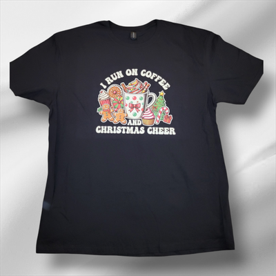I run on Coffee and Christmas Cheer T Shirt