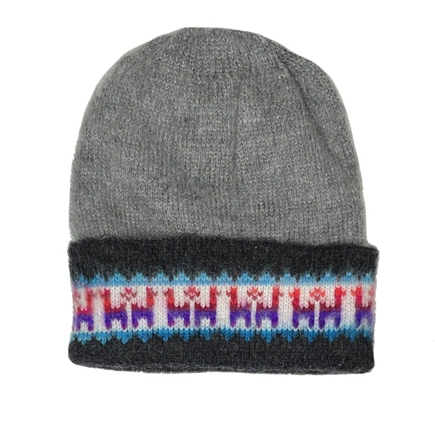 Hat with alpaca parade, Colour: Gris bord foncé