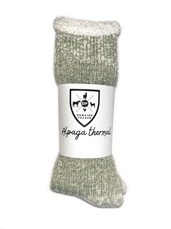 Thermal alpaca sock, Taille: Small (femme 6-8/homme 7-8), Colour: Avocado