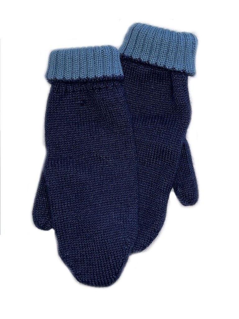 Mittens, reversible for adults, Colour: bleu