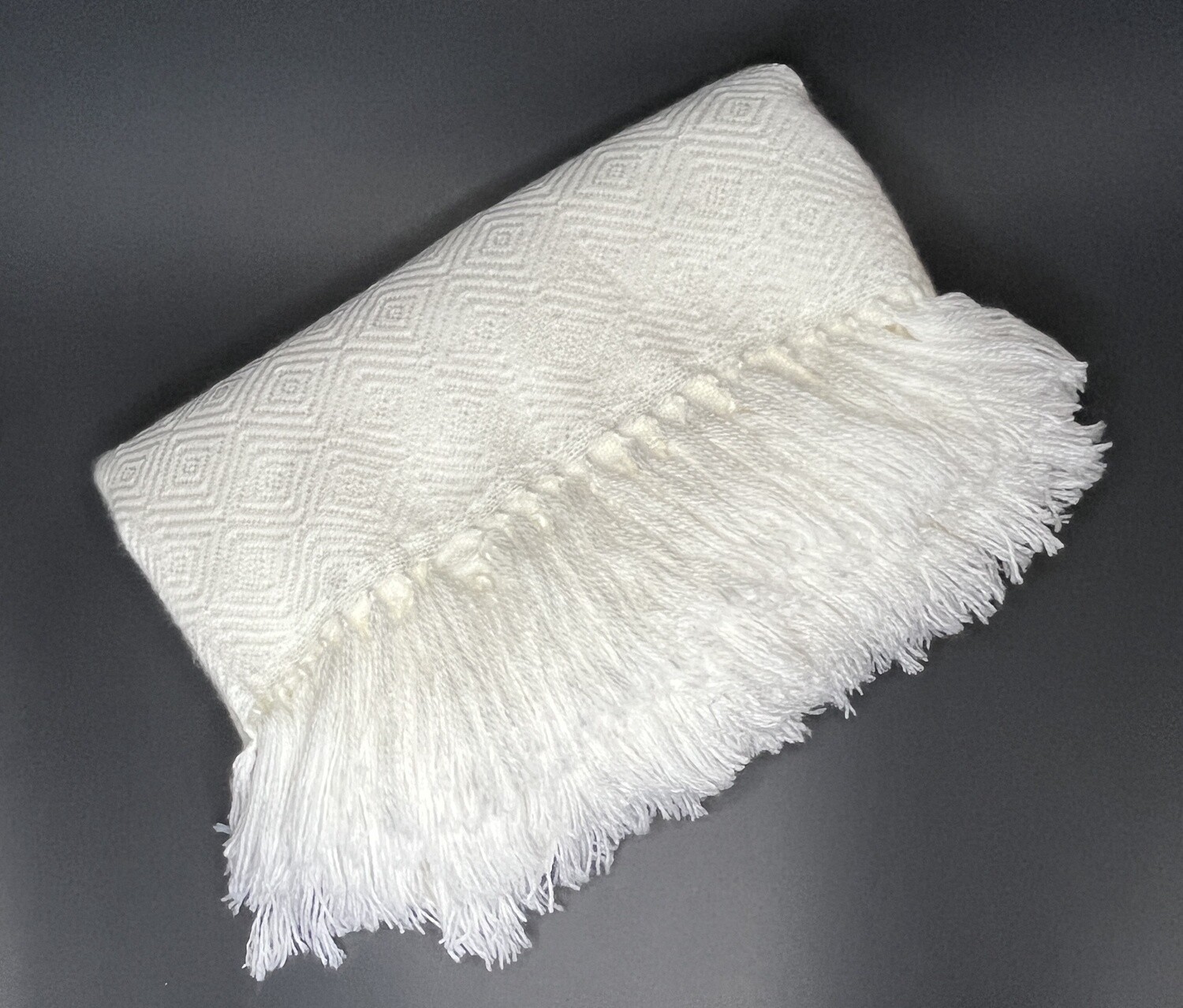 Throw blanket, big shawl, Colour: white