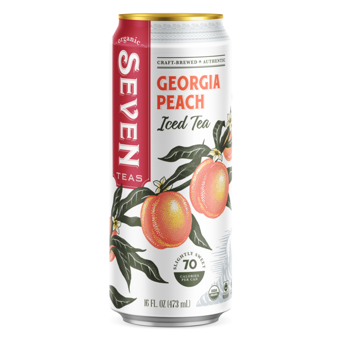 Seven Teas Georgia Peach Ice Tea 16oz