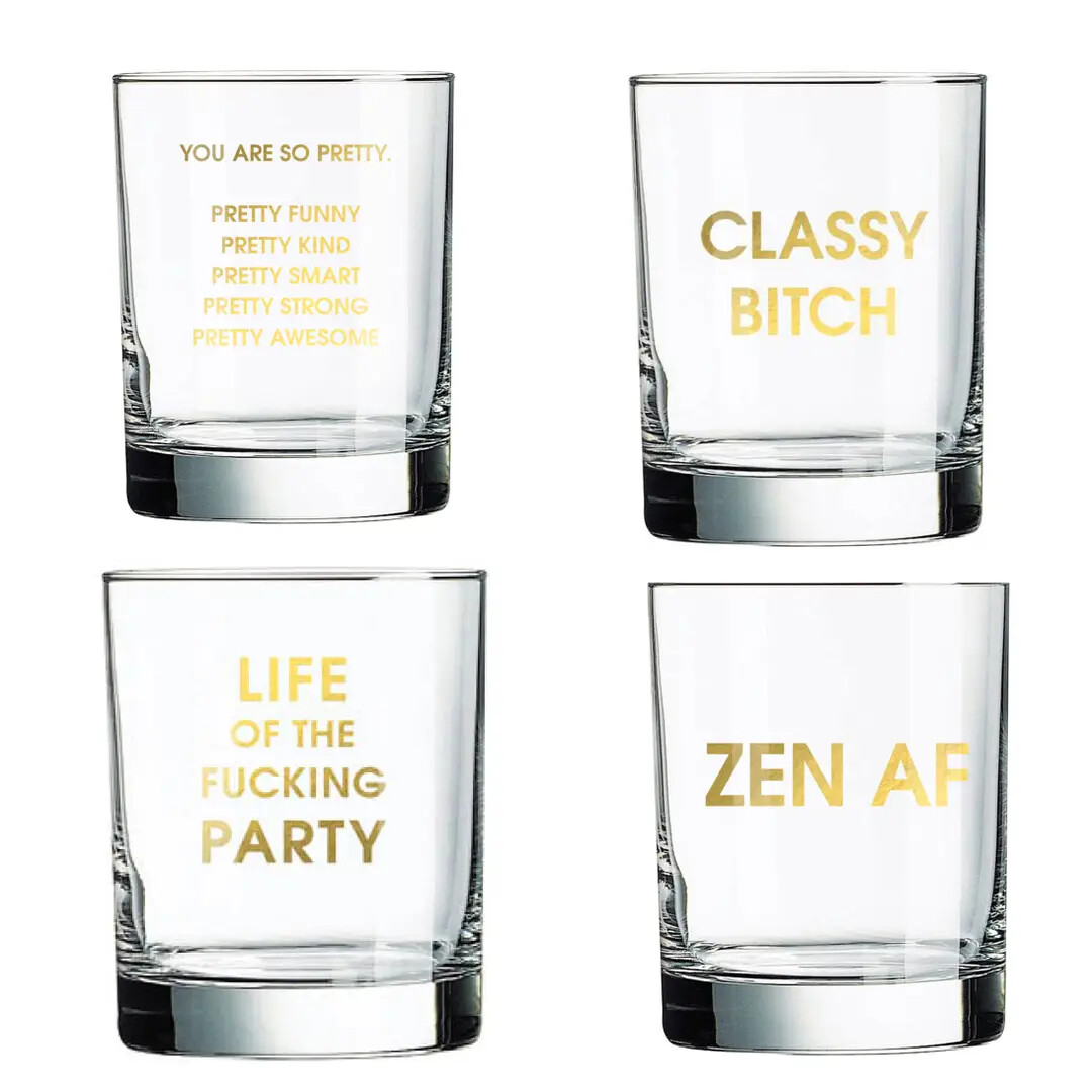 Bridal Party Rocks Glass Mixed Case Pack